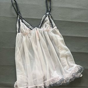 Victoria’s Secret white lace chemise